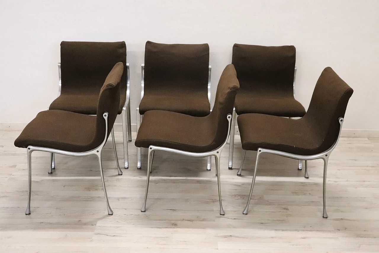 Set di sei sedie design stile Osvaldo Borsani, anni '70 5