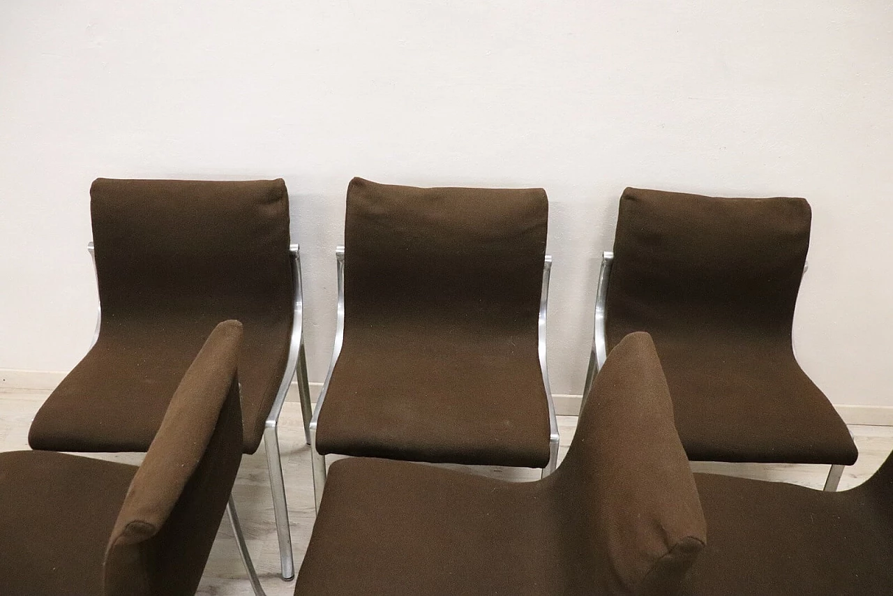 Set di sei sedie design stile Osvaldo Borsani, anni '70 6