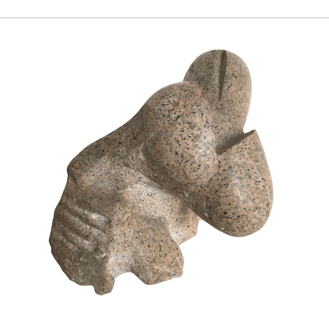 Pink granite sculpture in by Italian artist Aldo Flecchia 1060299