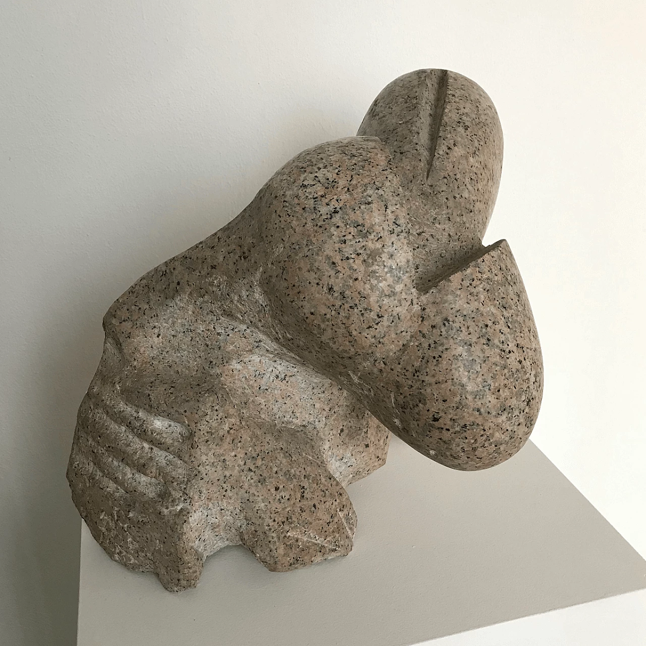 Pink granite sculpture in by Italian artist Aldo Flecchia 1060300