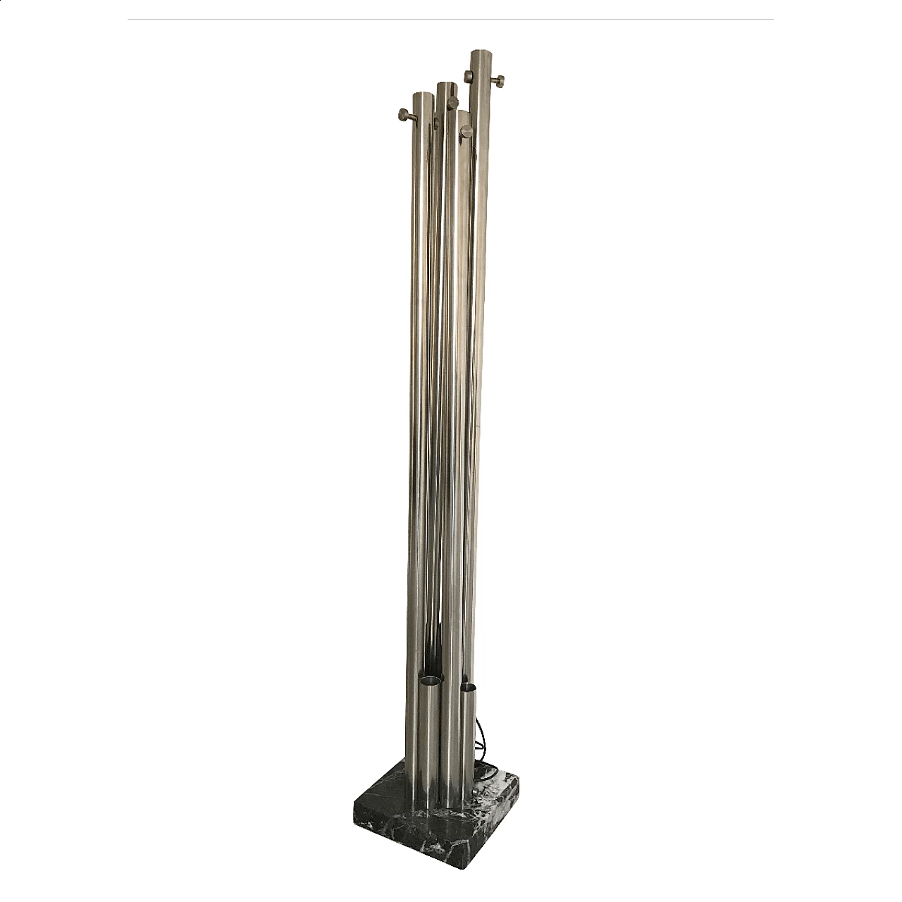 Attaccapani in acciaio con luce, anni '70 1060307