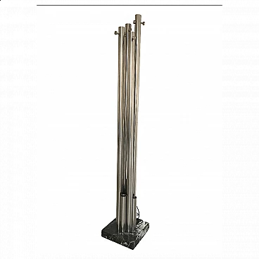 Steel hat stand with light, '70s