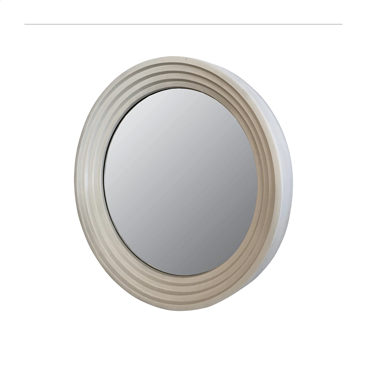 Specchio bianco in plastica, anni '70 1060334