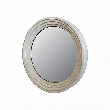 White round mirror, Memphis inspired style from the 70's
