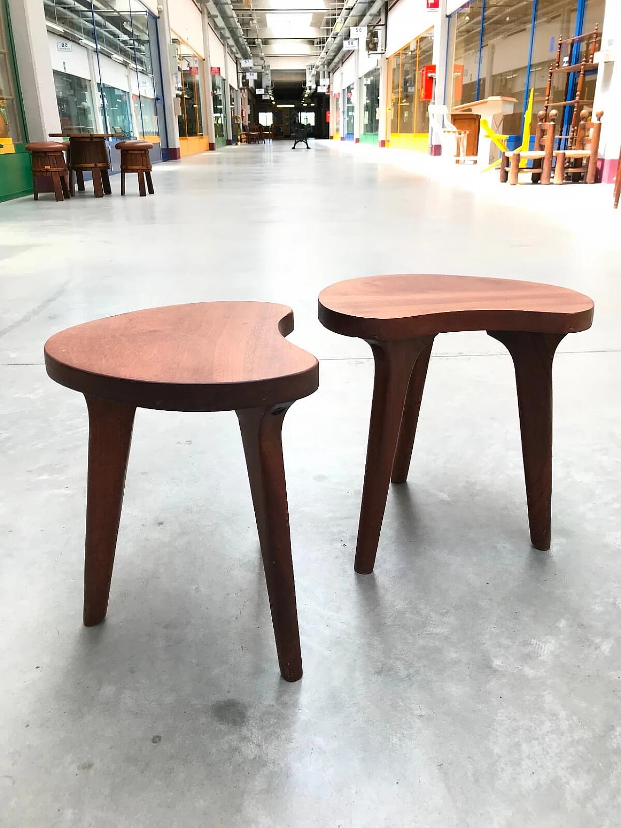Pair of shaped solid mahogany coffee tables 3