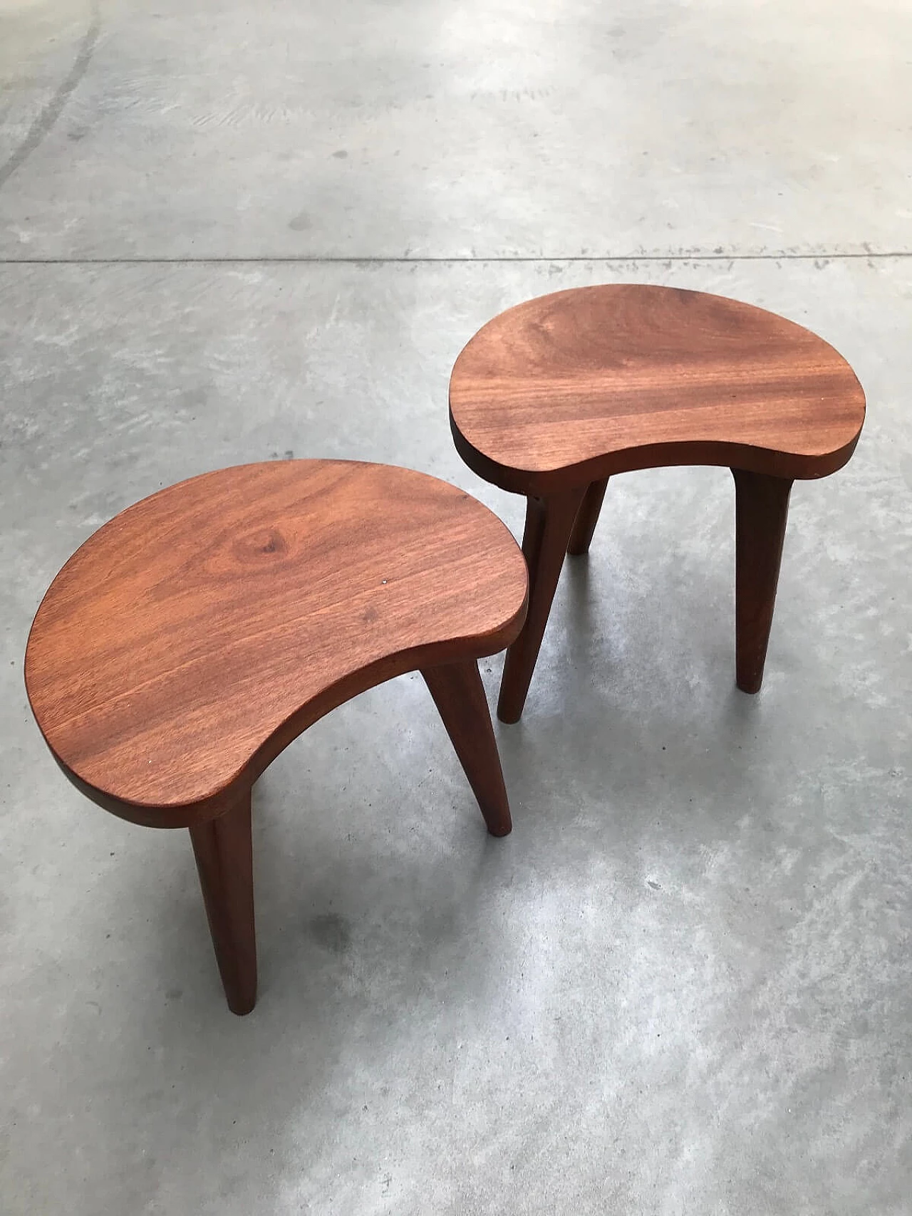 Pair of shaped solid mahogany coffee tables 5
