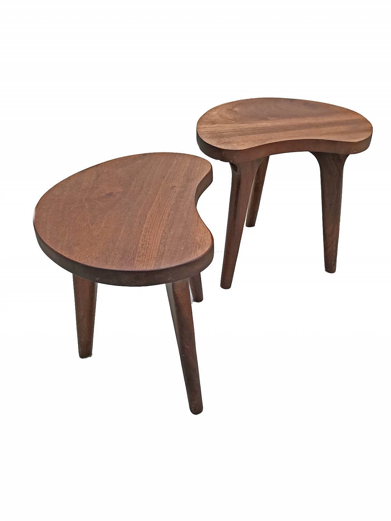 Pair of shaped solid mahogany coffee tables 6