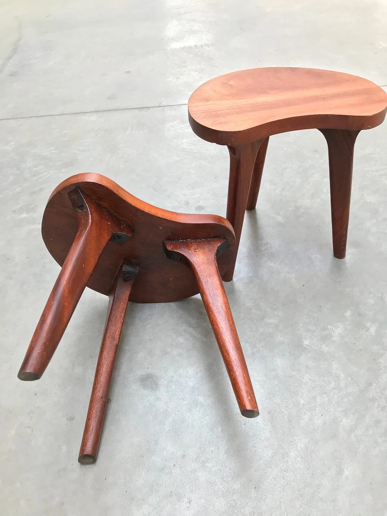 Pair of shaped solid mahogany coffee tables 7