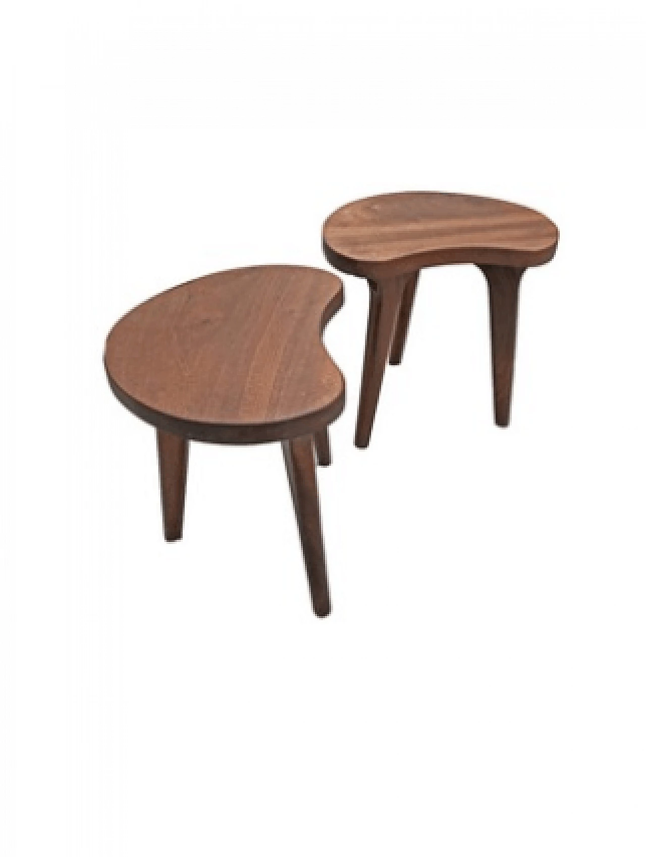 Pair of shaped solid mahogany coffee tables 1