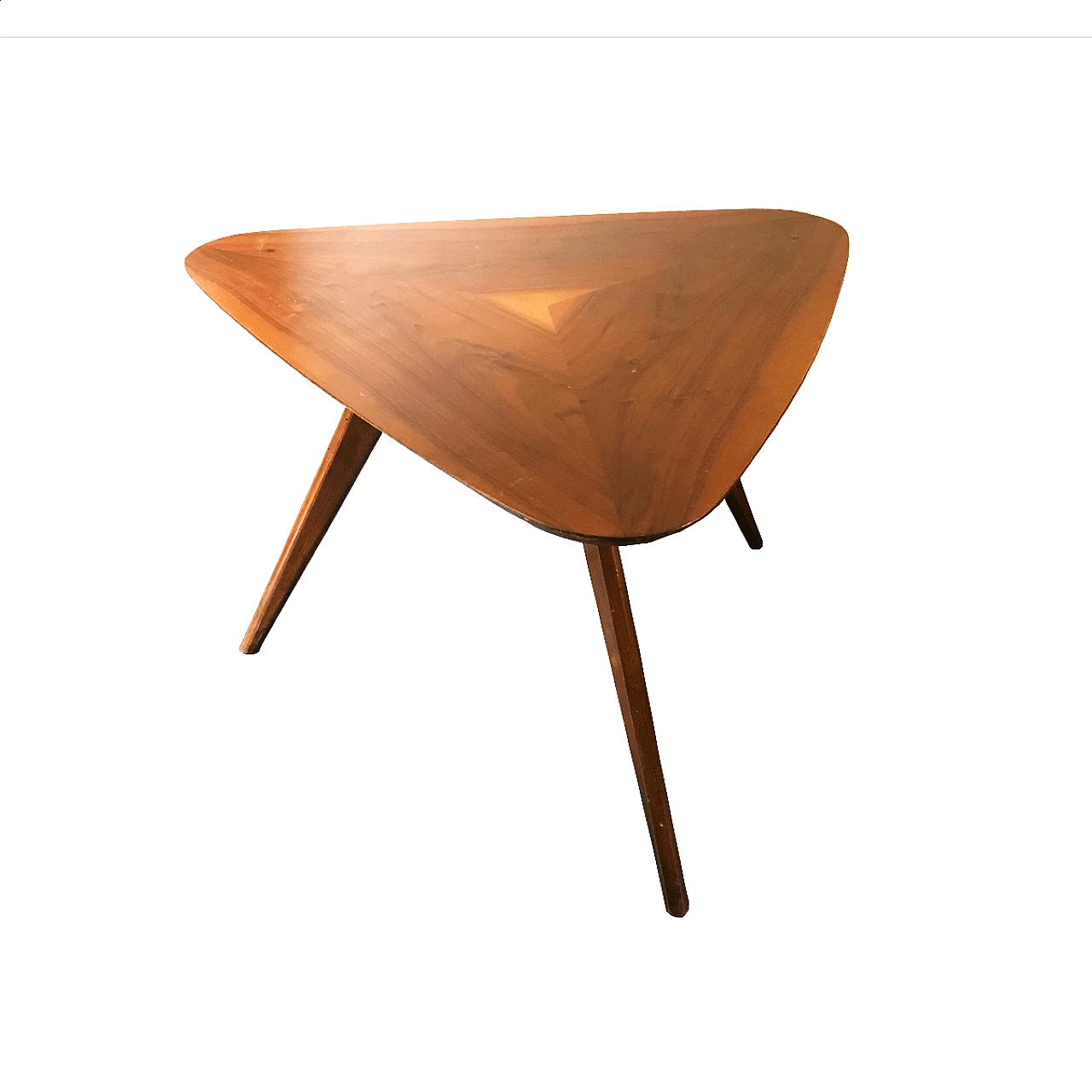 Triangular briar coffee table, Scandinavian design, 50s 1060613