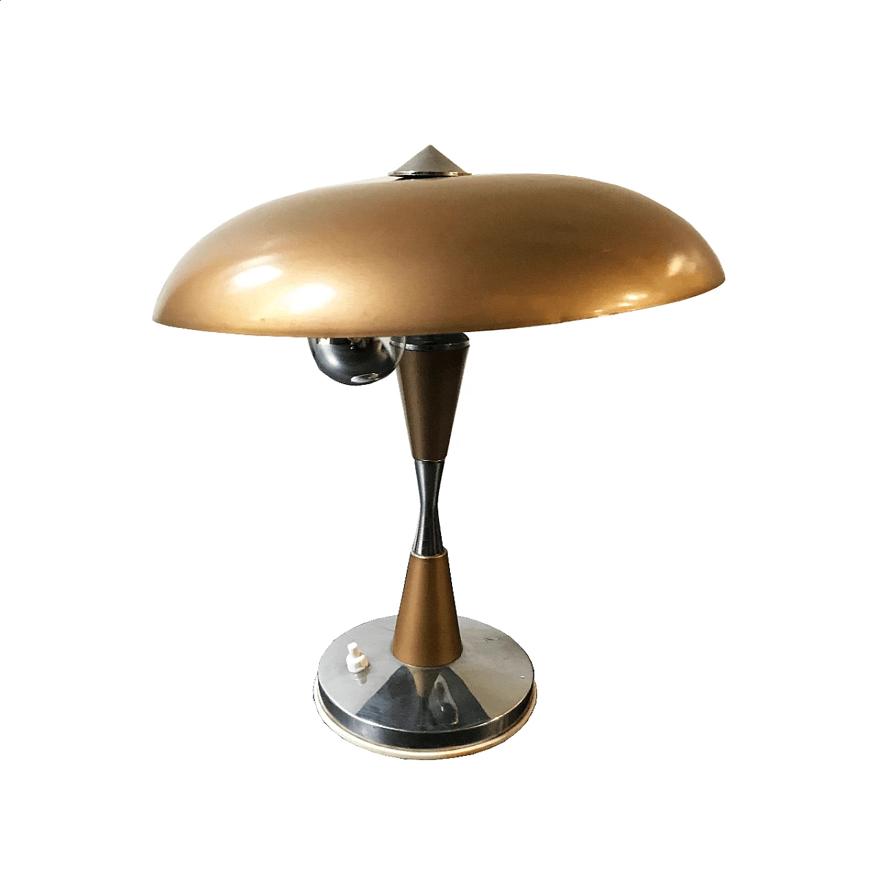 Chromed metal table lamp, Italy, 60s 1060618