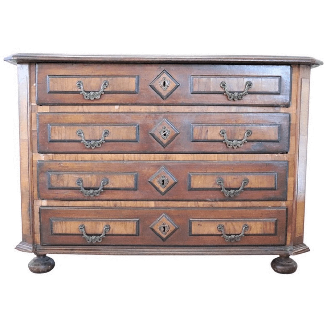 antique walnut singing chest of drawers Louis XIV Sec. XVII 1060673