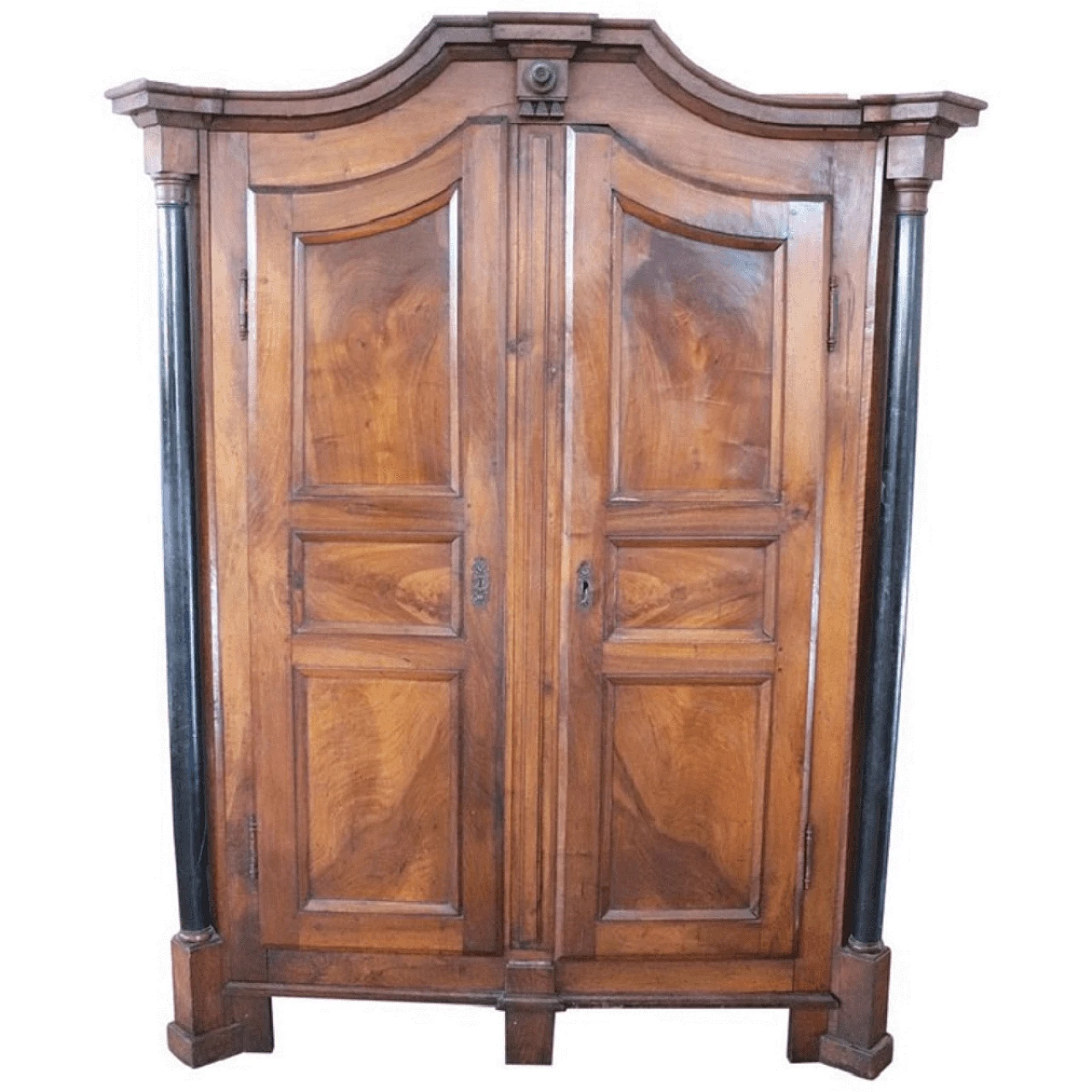 Antique Empire wardrobe in solid walnut early nineteenth century. 1060701