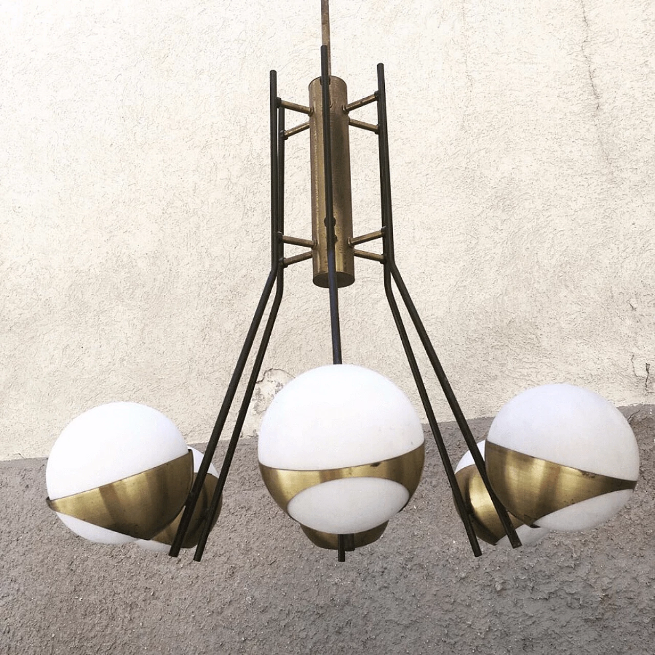 Rare Stilnovo chandelier, Italy, ca. 1950 1060867
