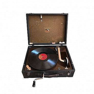 Gramophone in a briefcase His master's Voice  from the 30s