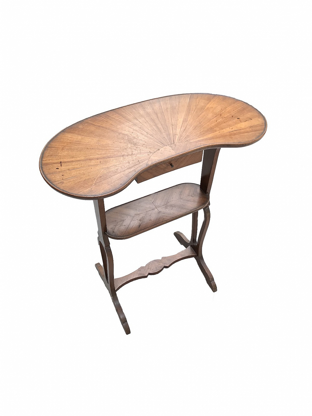Bean-shaped table in mahogany and walnut, mid-1800s 1