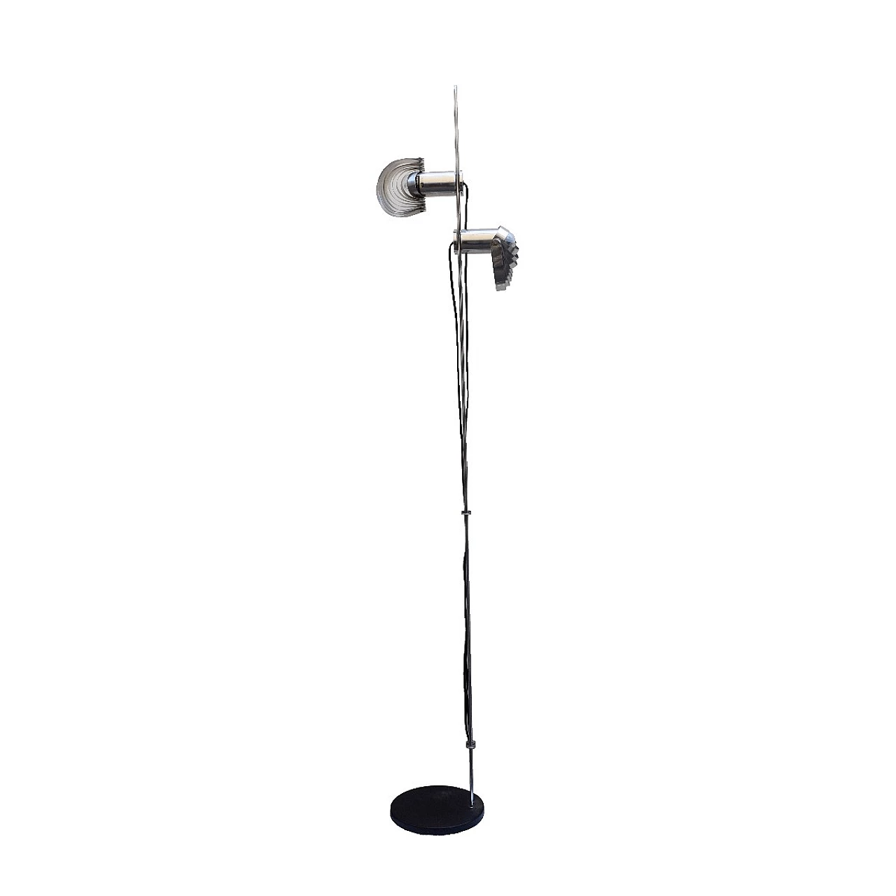 Chromed floor lamp with two lights, Italy, 60s 1061338
