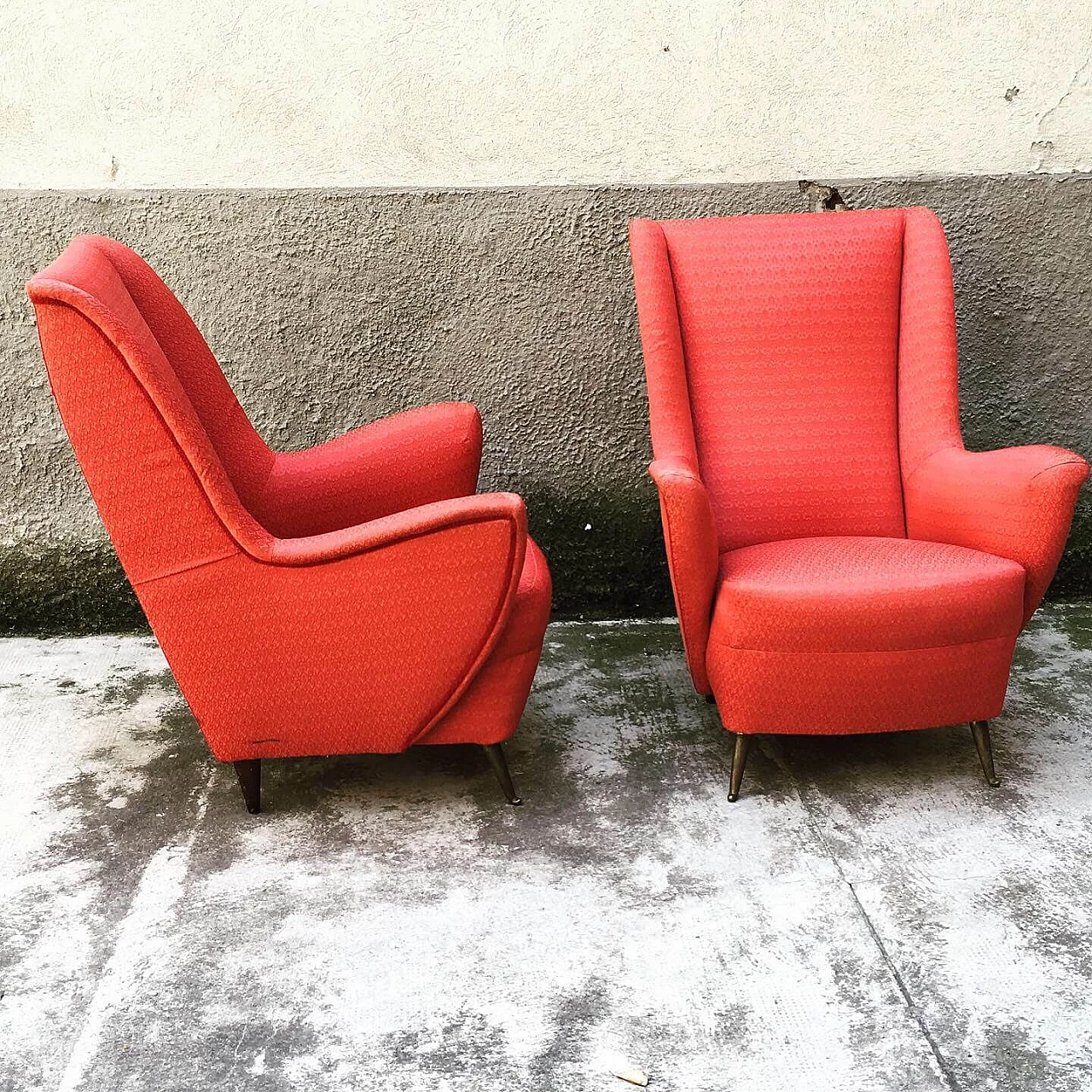 Pair of Italian Armchairs in the Spirit of ISA-BERGAMO 1061706