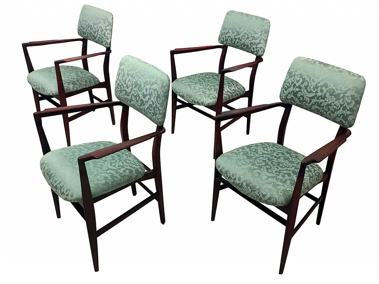 Teakwood Dining Chairs by Vittorio Dassi, Set of 4, 1950s 1061710