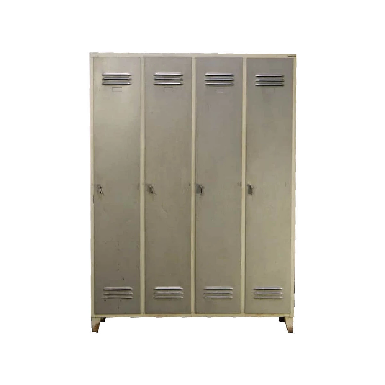 Industrial iron locker cabinet, '70s 1061791