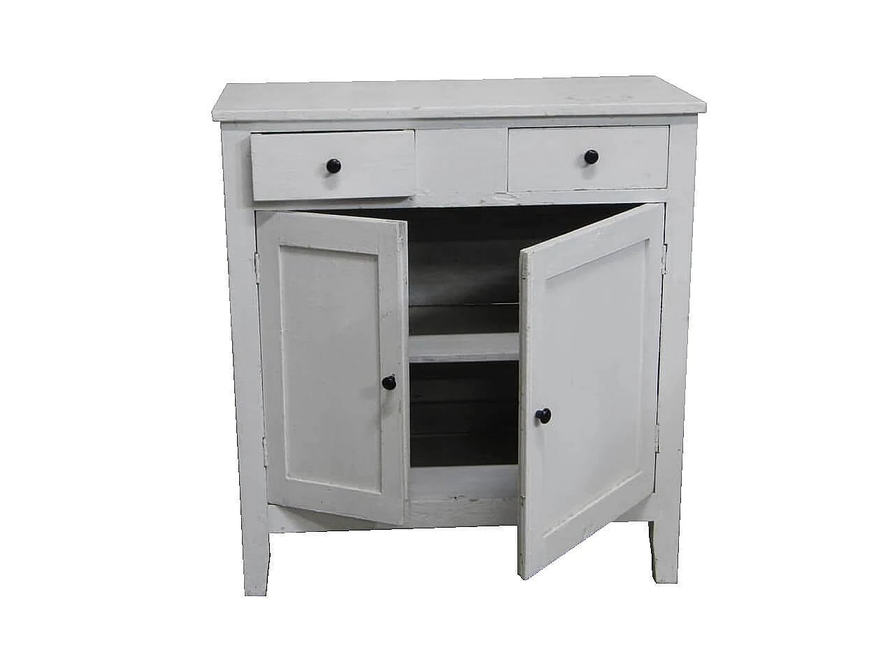 Piccola credenza bianca in abete, anni '70 1061871