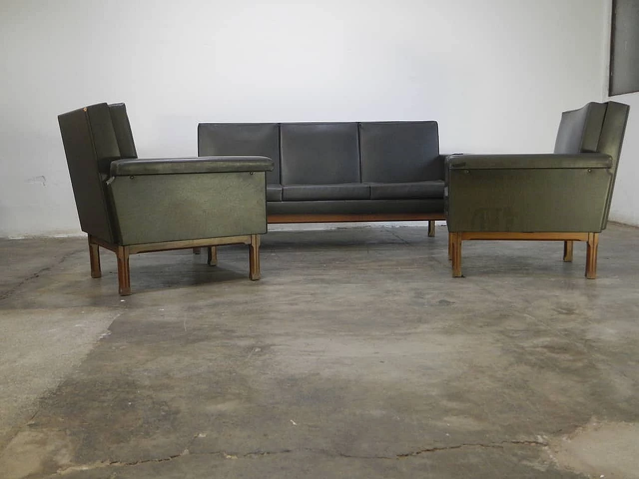 Sofa with 2 armchairs, 1950s 1062001