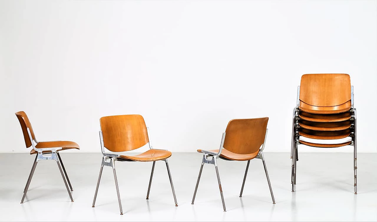 8 Chairs by Giancarlo Piretti for Anonima Castelli, Italy, 60s 1062061