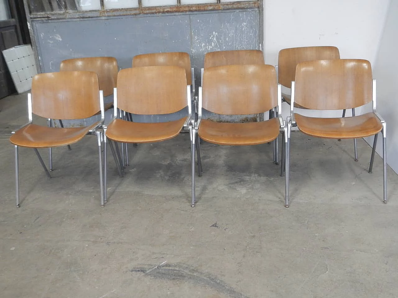 8 Chairs by Giancarlo Piretti for Anonima Castelli, Italy, 60s 1062065