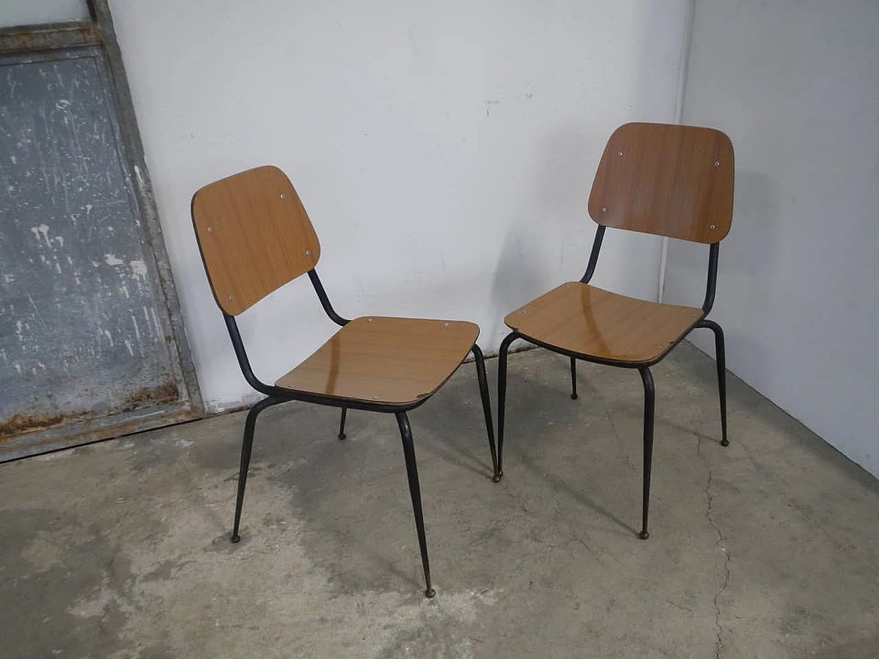 Pair of laminated chairs, 1950s 1062101