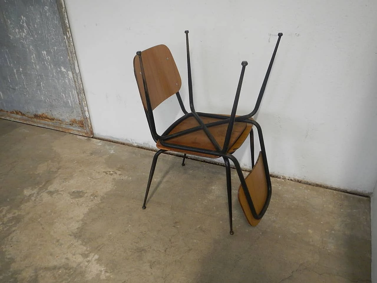 Pair of laminated chairs, 1950s 1062104
