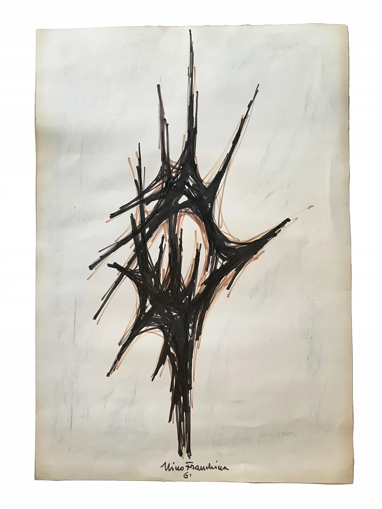 Disegno su carta di Nino Franchina anni '60 3