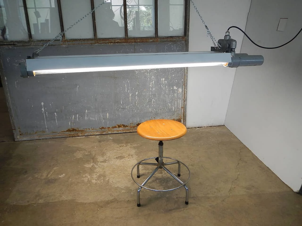 Lampade a neon industriali, ditta Cartem Milano, anni '50 1062243