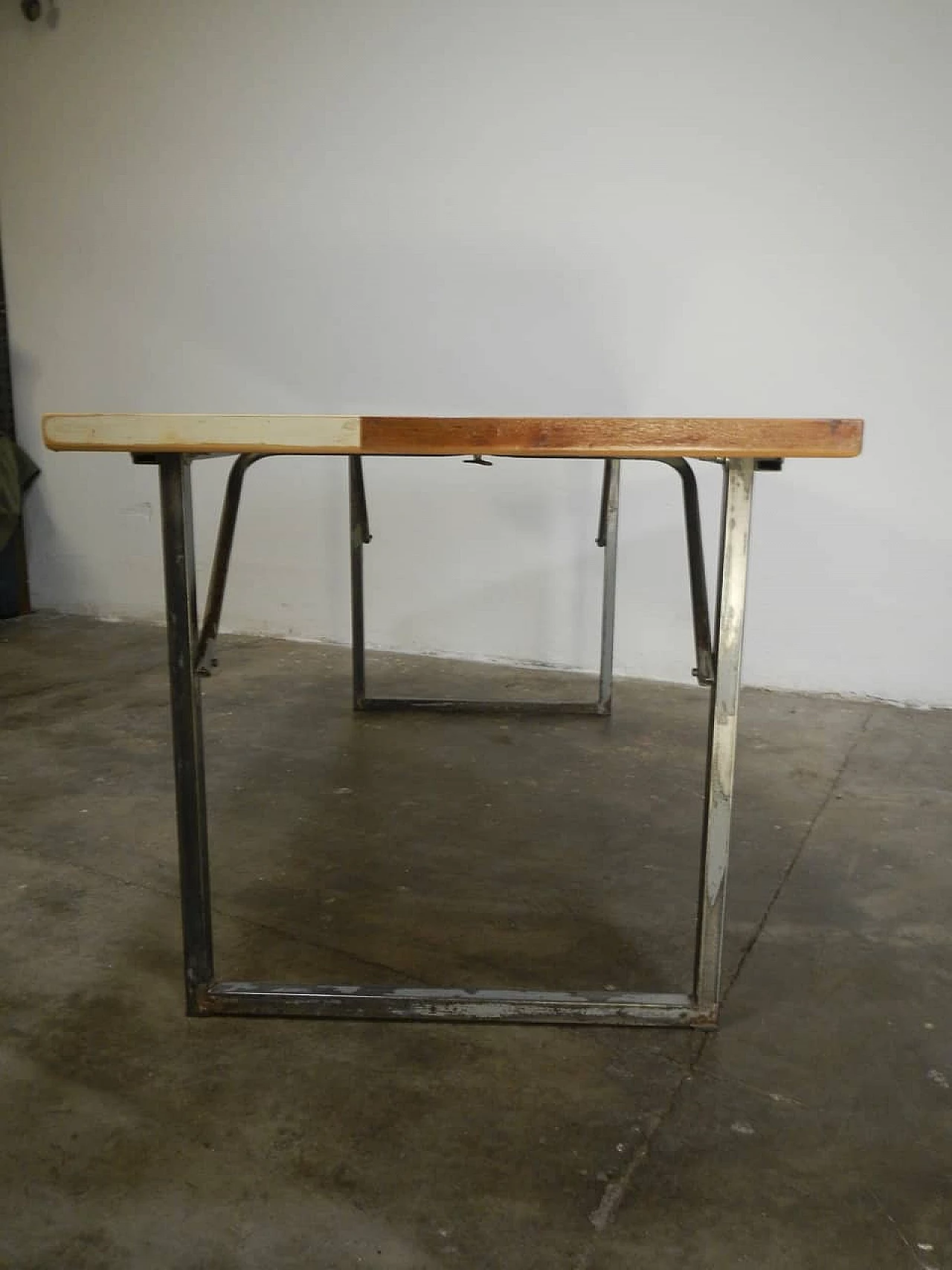 Tavolo con piano in patchwork di legno con gambe pieghevoli 1062432