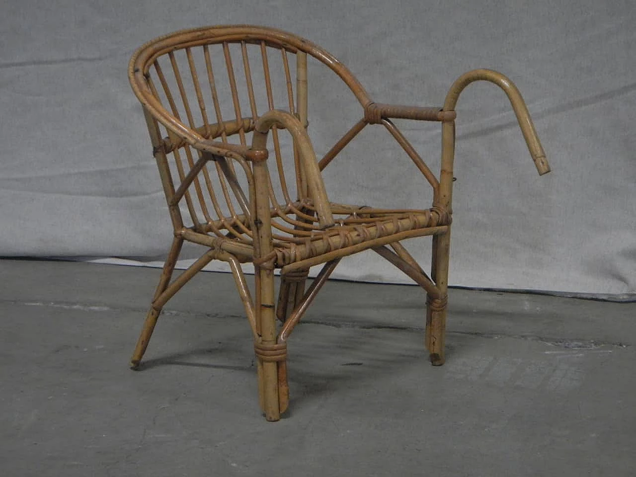 Wicker child's armchair, 1970s 1062823