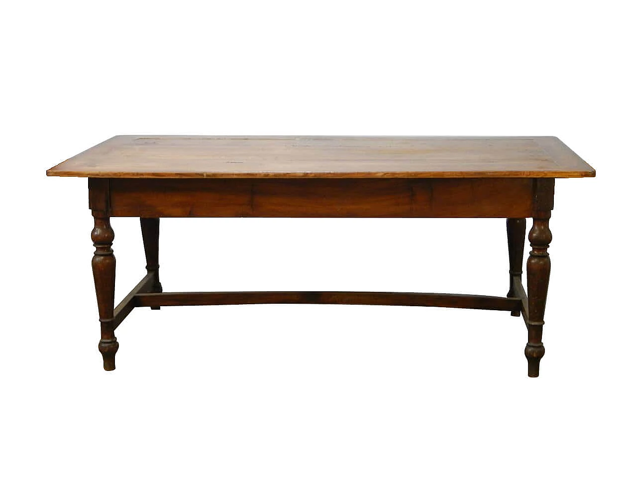 Tavolo in legno di noce e rovere con cassetti laterali, anni '60 1062920