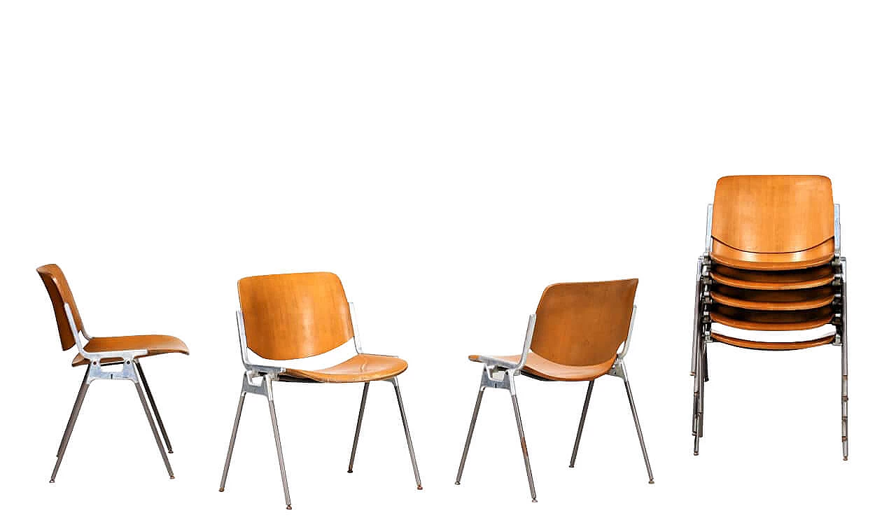 8 Chairs by Giancarlo Piretti for Anonima Castelli, Italy, 60s 1062922