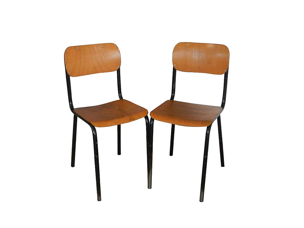 Coppia di sedie da scuola, anni '60 1062929