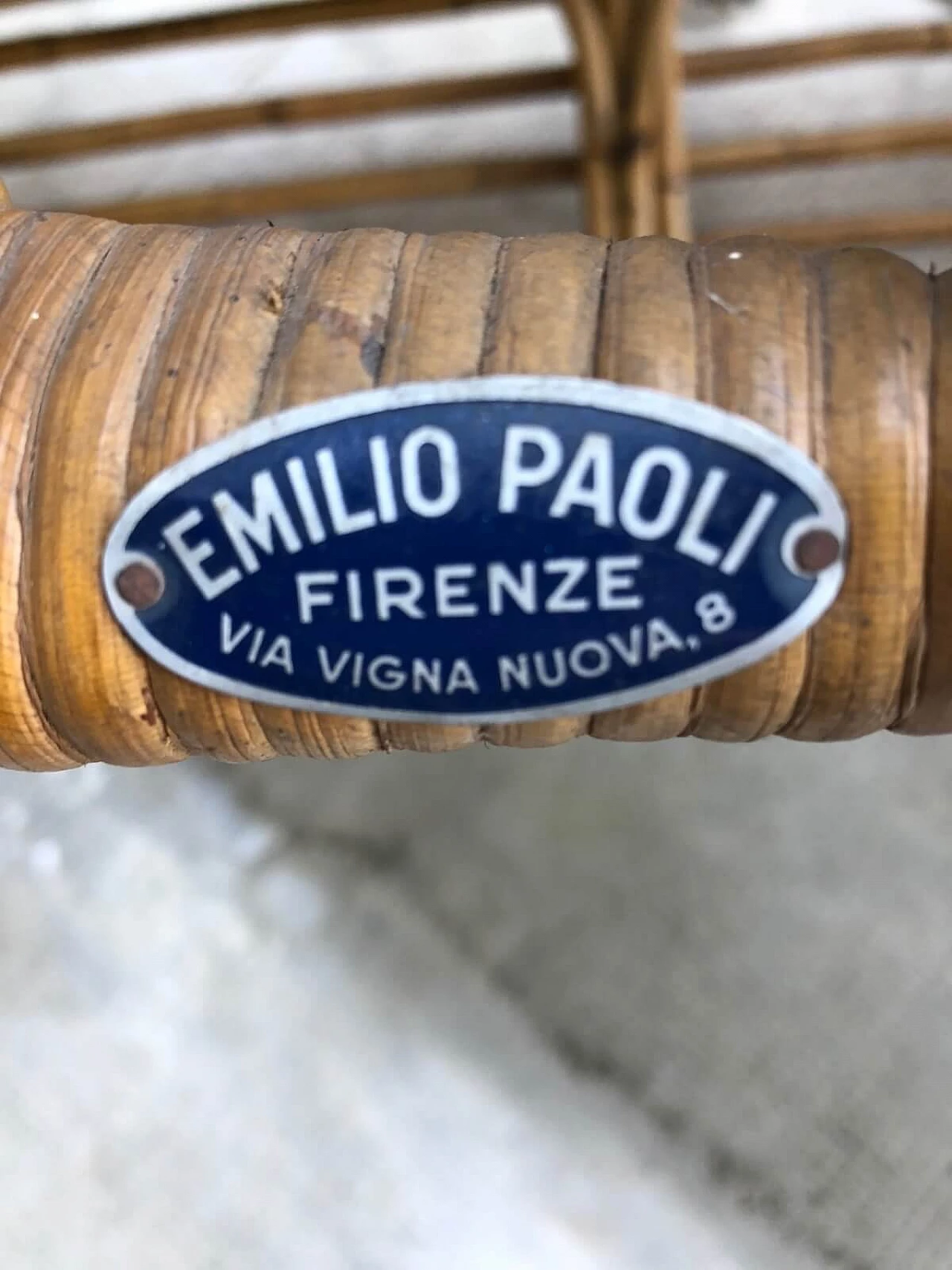 Sofa in rattan and rush Emilio Paoli Florence, 60's 4