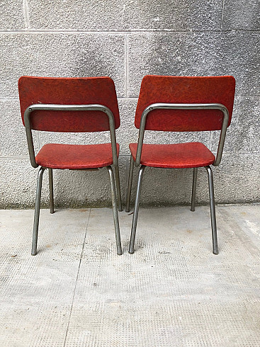 Red vintage "American style" kitchen chairs, 60's | intOndo