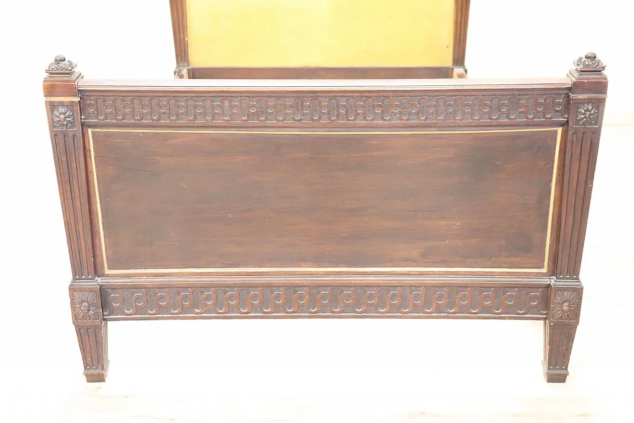 Antique bed in Louis XVI style solid walnut late nineteenth century 1063124