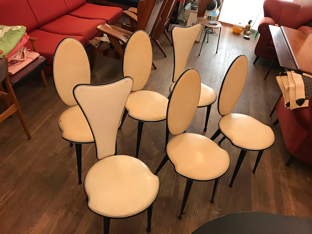 Six Umberto Mascagni Dining Chairs, 1960s 2
