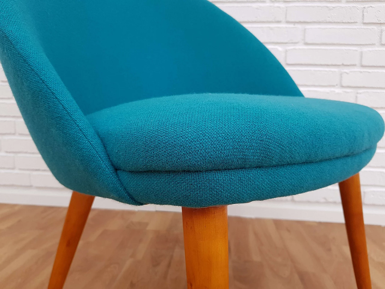 Danish designed lounge chair, 70's, wool, completely restored 1063695