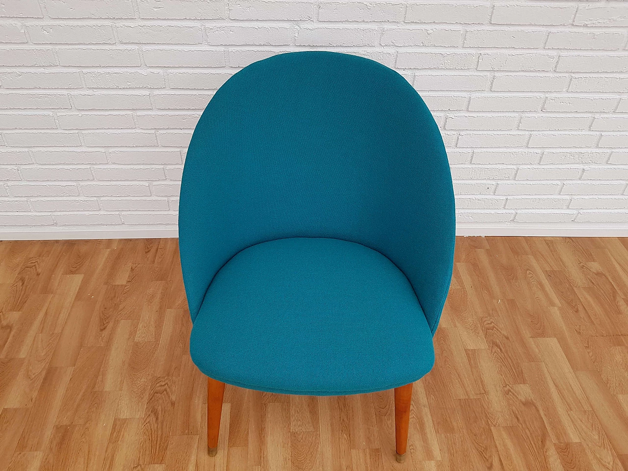 Danish designed lounge chair, 70's, wool, completely restored 1063699