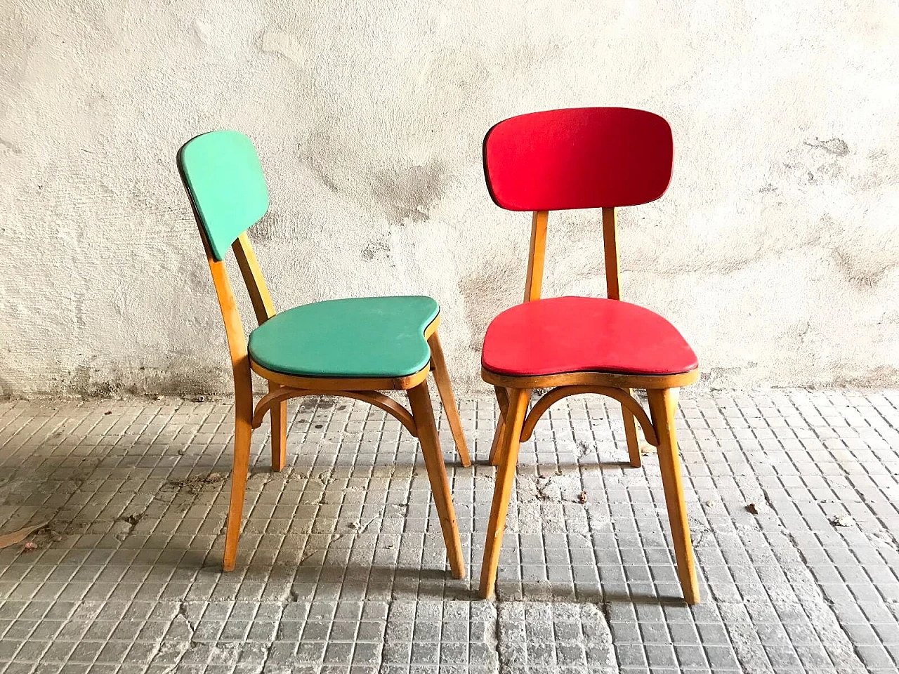 Pair of Baumann style bistro chairs 2