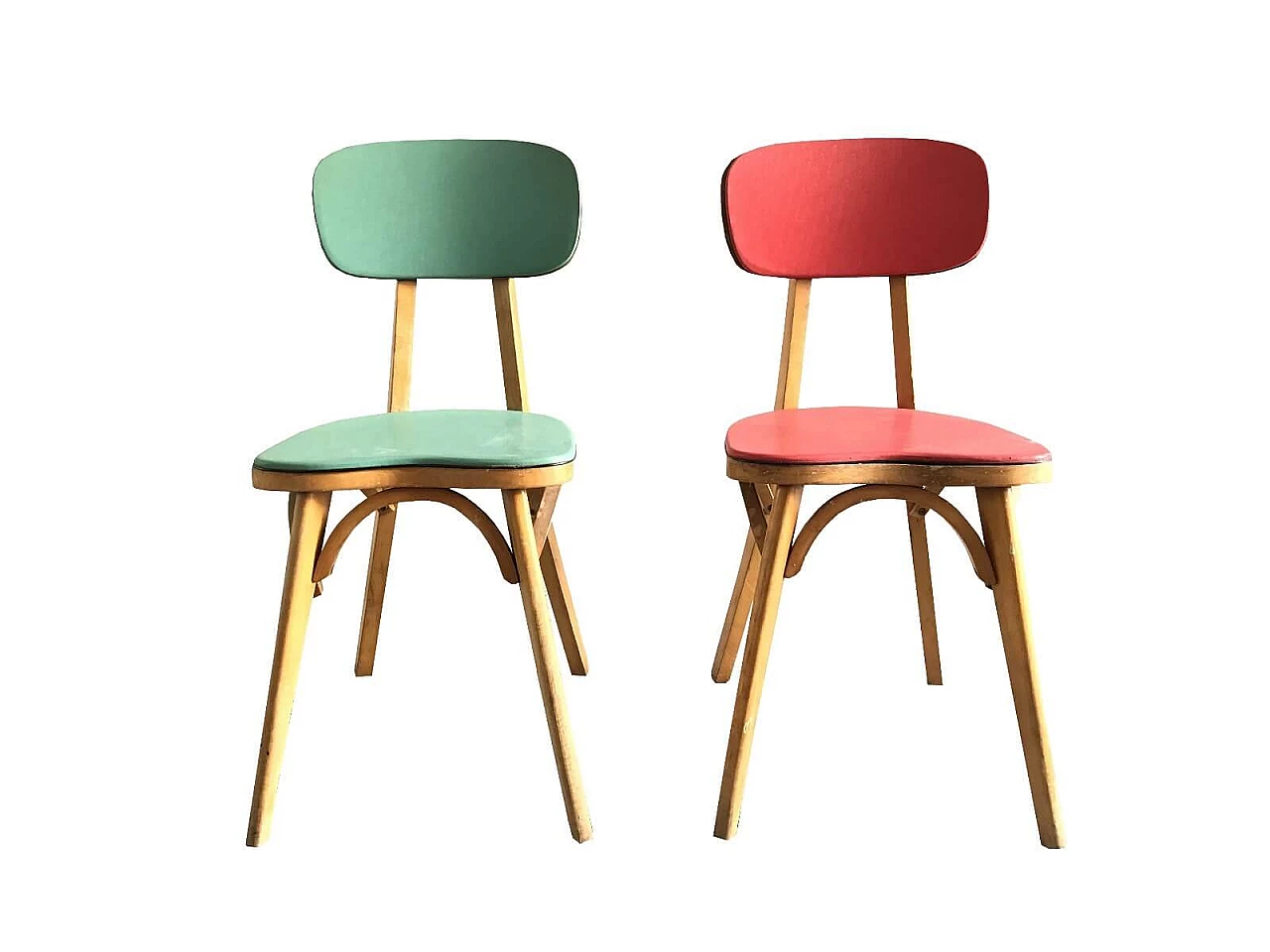 Pair of Baumann style bistro chairs 1