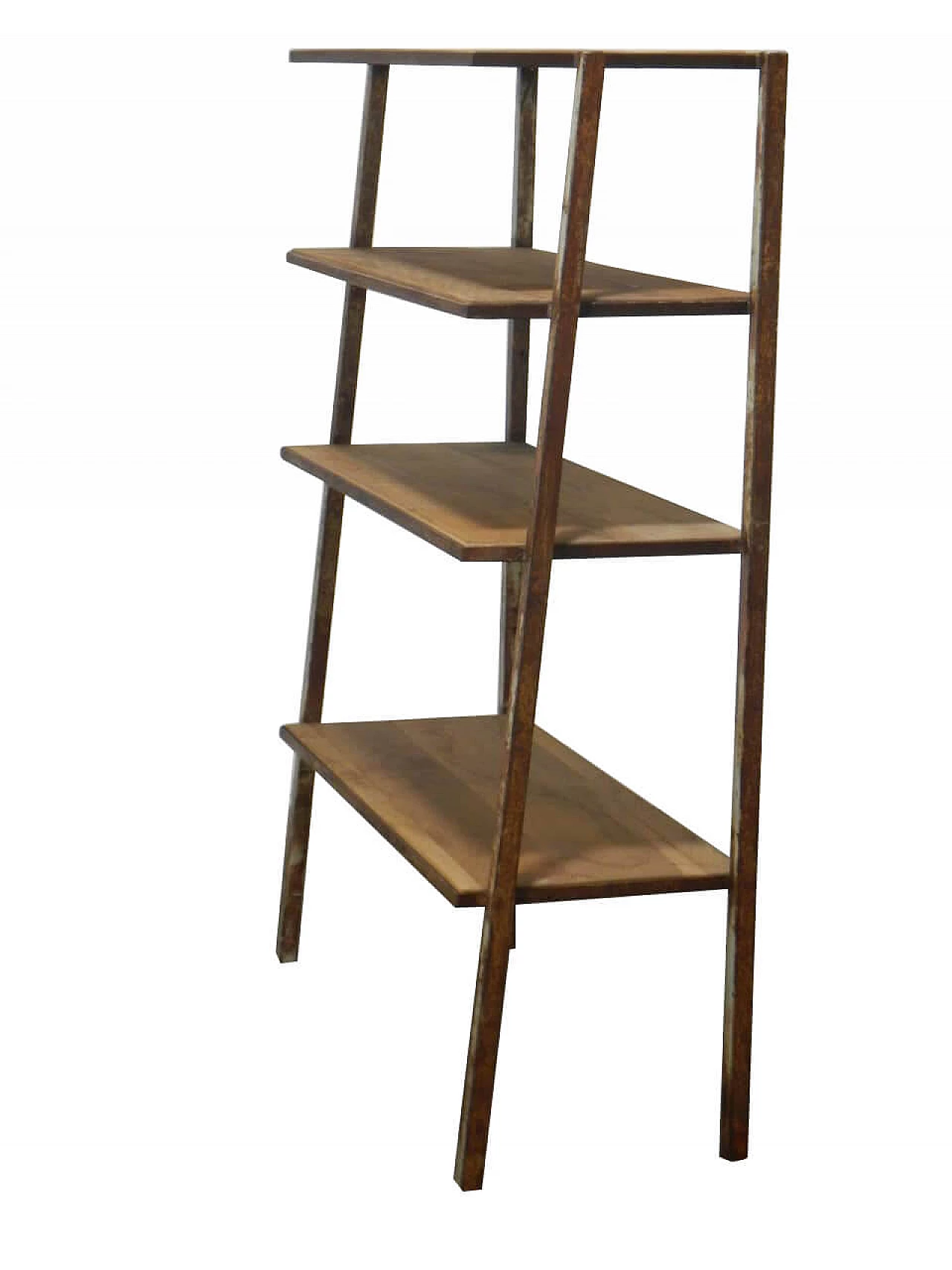 Scaffale con struttura in ferro e piani in rovere 1063787