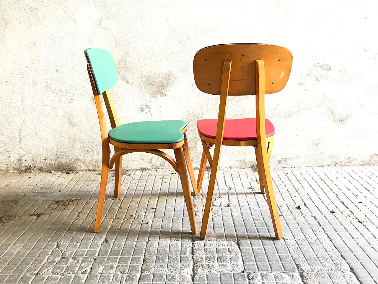 Pair of Baumann style bistro chairs 7