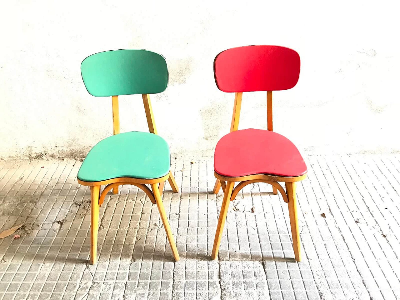 Pair of Baumann style bistro chairs 5