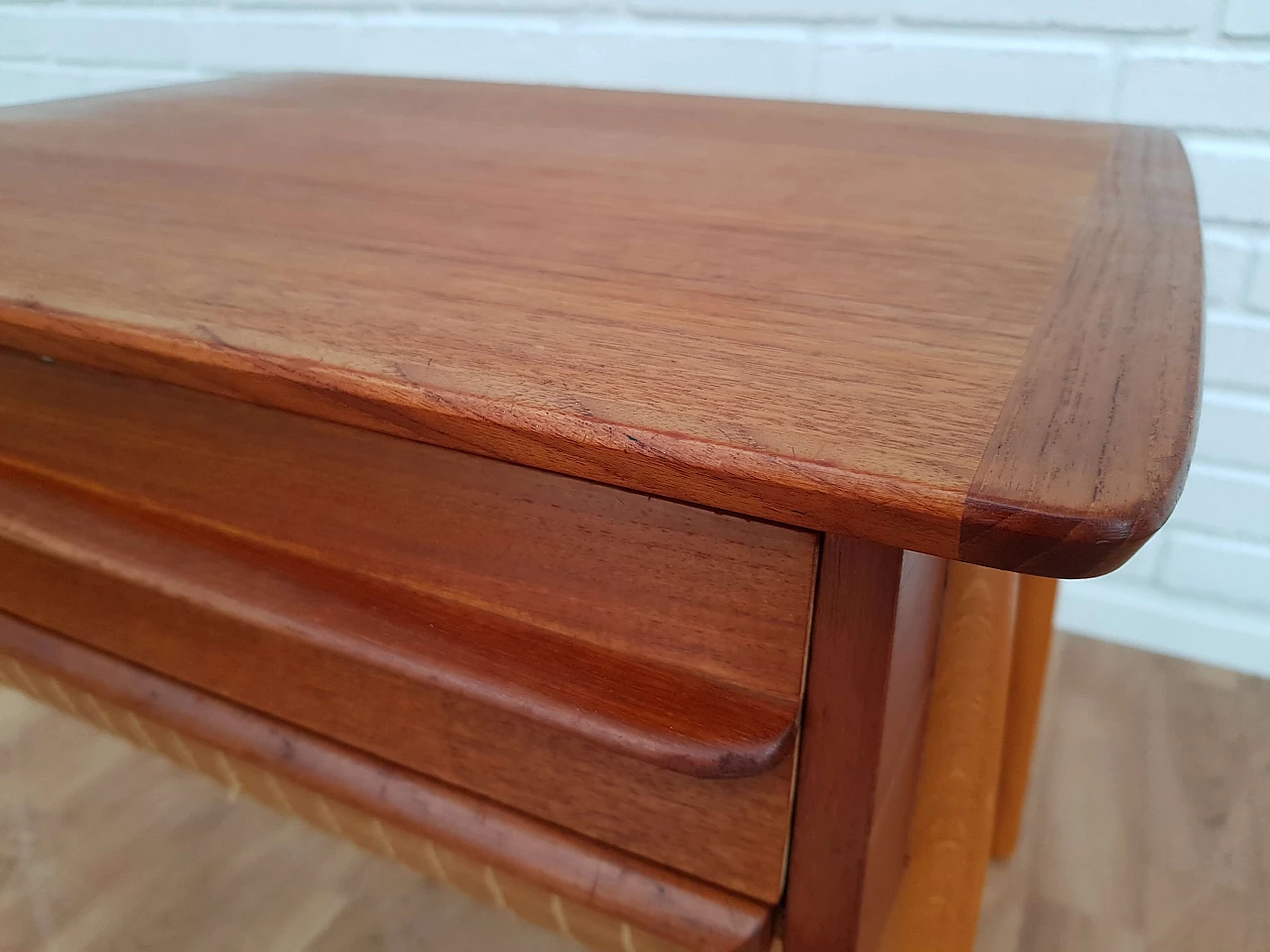 Scandinavian vintage sewing desk, teak wood, 60s 1063988
