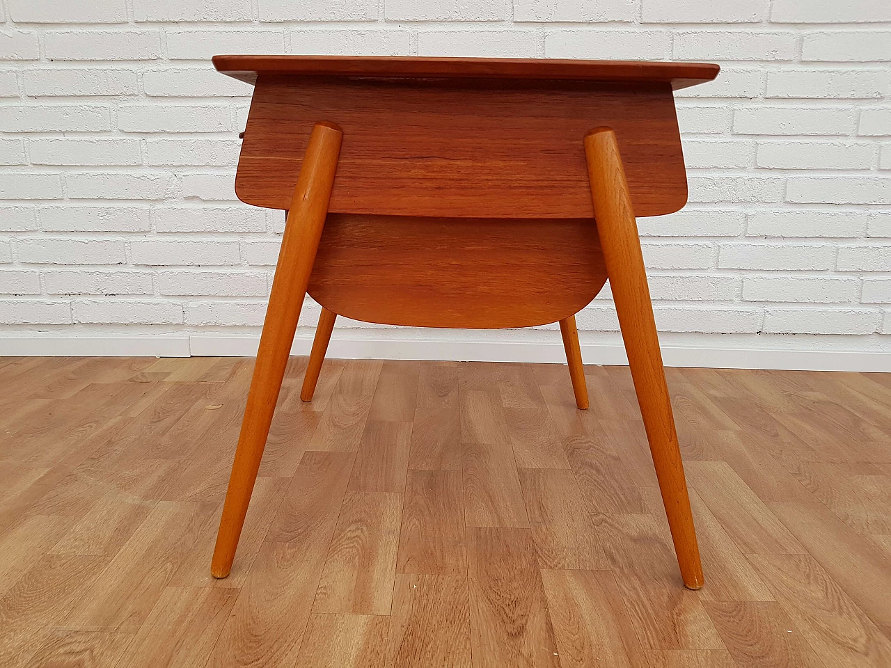 Scandinavian vintage sewing desk, teak wood, 60s 1063994